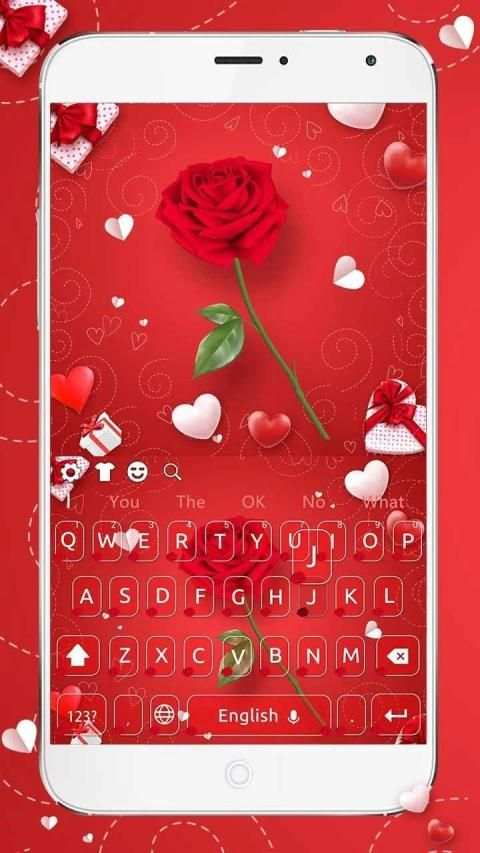 Love Rose Keyboard स्क्रीनशॉट 3