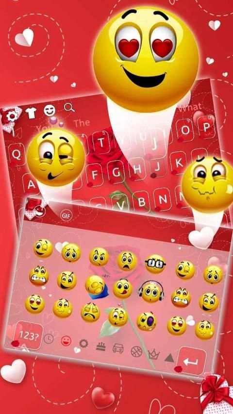 Love Rose Keyboard स्क्रीनशॉट 1