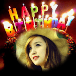 ikon Name Photo on Birthday Cake