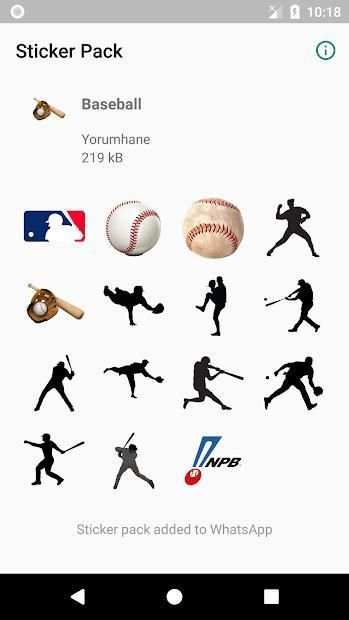 WA Sticker Baseball ( WAStickerApps ) screenshot 1