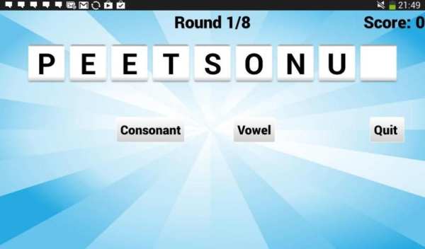 Vowel Please! - Countdown Game स्क्रीनशॉट 5