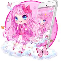 Cute Pink Lovely Girl Theme