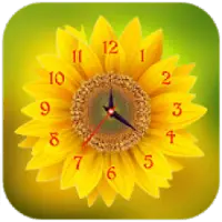 Sunflower Clock Live Wallpaper