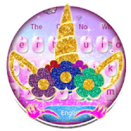 ikon Glitter Unicorn Keyboard Theme