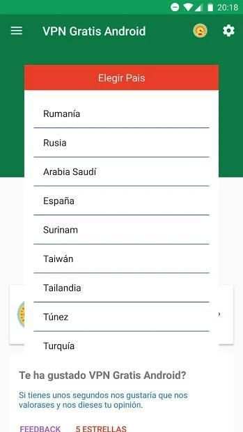VPN Gratis Android स्क्रीनशॉट 1