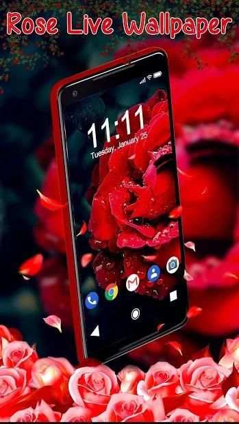 Shine Red Rose APUS Live Wallpaper screenshot 2