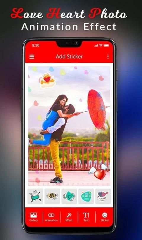 Valentine Day Photo Animation Video Maker स्क्रीनशॉट 1