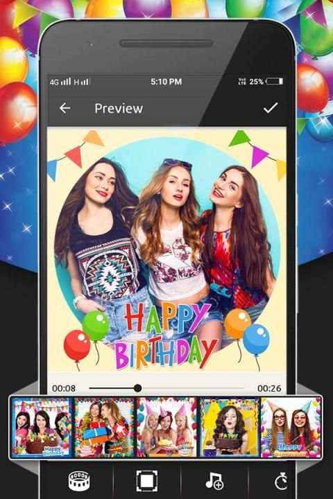 Birthday Video Maker With Music स्क्रीनशॉट 3