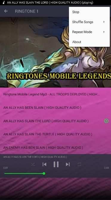Ringtone Mobile Legends HD screenshot 2