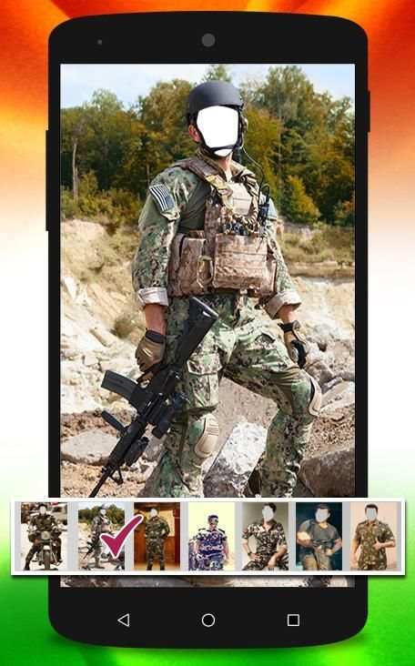 Bharat Ke Veer Photo Suit : Army Photo Frames screenshot 2