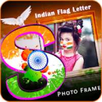 Indian Flag Alphabet with INDIAN Photo Frame