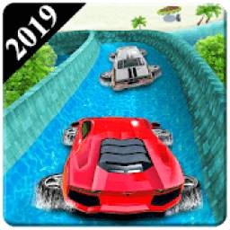 Water Surfing Floating Car Racing Game 2019