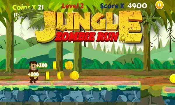 Little Zombie Run - Jungle Adventure Game screenshot 2