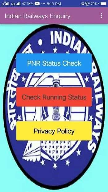 Indian Railways Enquiry स्क्रीनशॉट 1