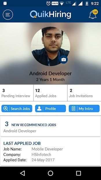 QuikHiring Job Search Video CV screenshot 2