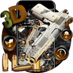 ikon Gun Broken Glass Screen Military Gravity Theme