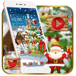 ikon Christmas red launcher theme