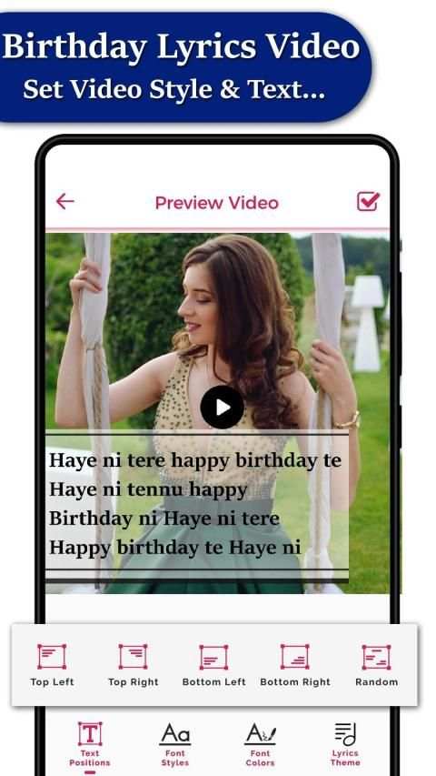 My Photo Birthday Lyrical Video Status Maker स्क्रीनशॉट 5