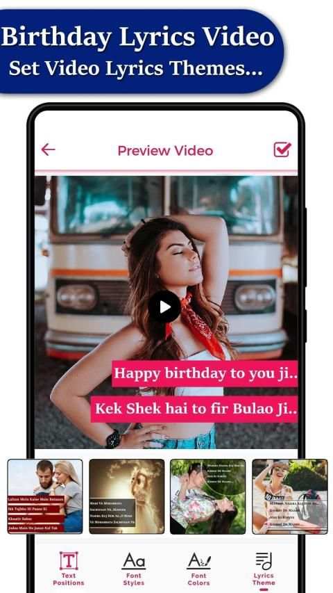 My Photo Birthday Lyrical Video Status Maker स्क्रीनशॉट 3