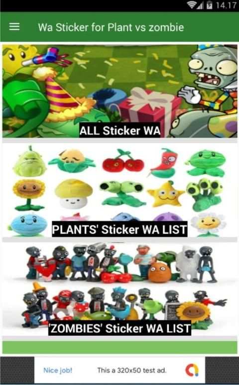 Wa Sticker for Plant vs zombie screenshot 5