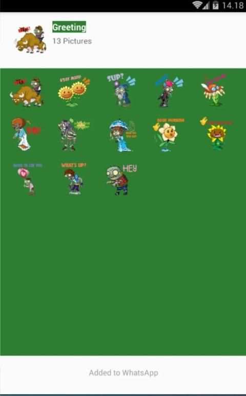 Wa Sticker for Plant vs zombie screenshot 3