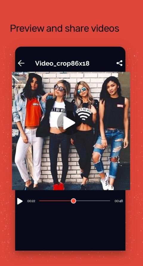 Crop video: Video cut & Video resizer screenshot 1