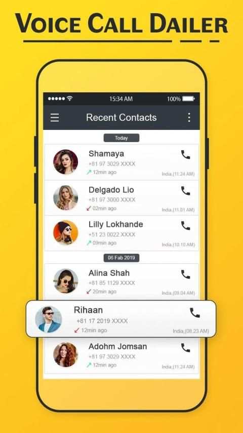 Voice Call Dialer स्क्रीनशॉट 2