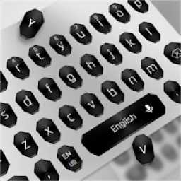 Simple Black White Keyboard आइकन