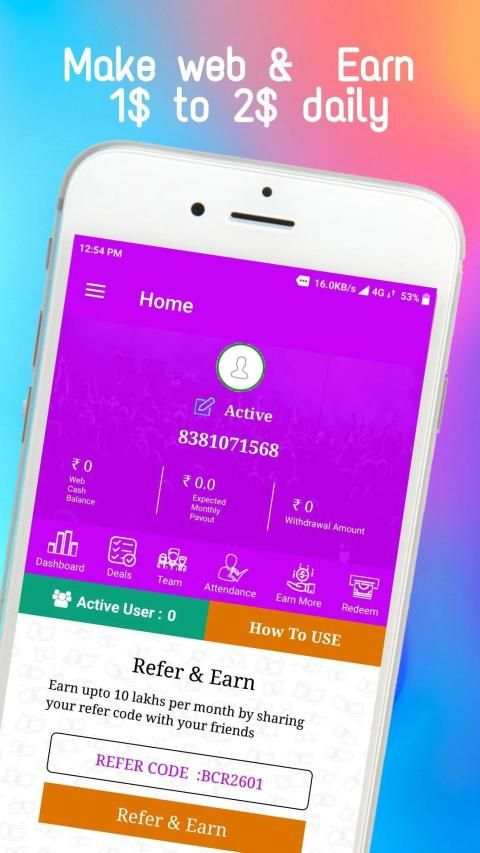 Web Cash - Earn Money By Making Web screenshot 5
