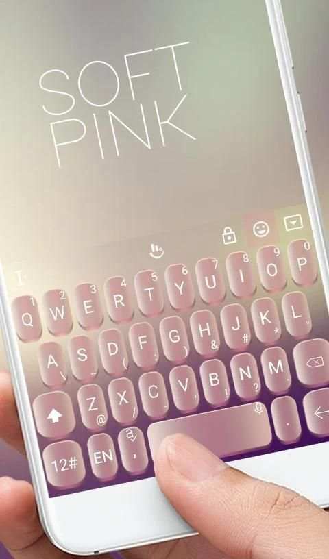 Cool Soft Pink Keyboard Theme screenshot 5