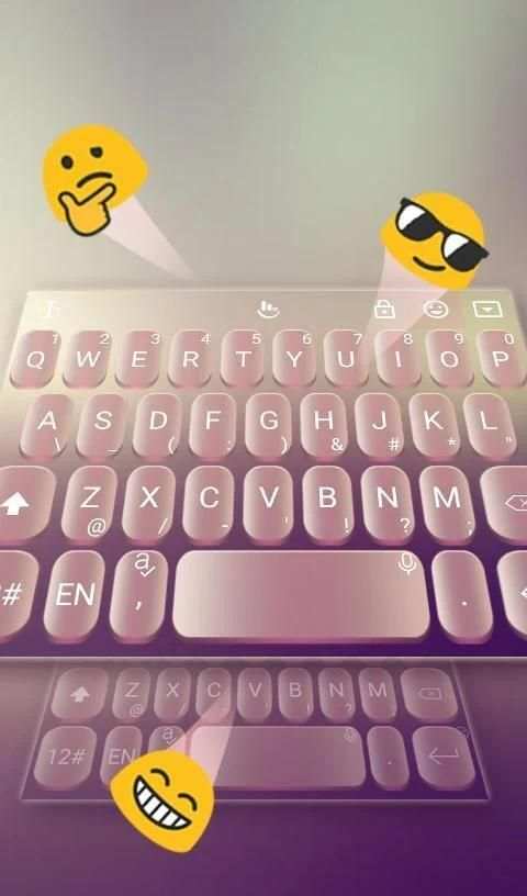 Cool Soft Pink Keyboard Theme screenshot 1