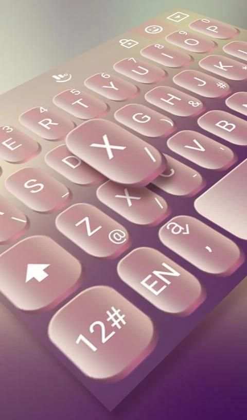 Cool Soft Pink Keyboard Theme screenshot 3