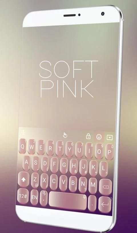 Cool Soft Pink Keyboard Theme screenshot 4