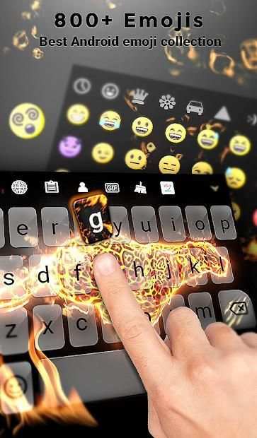 Cheetah Fire Animated Keyboard + Live Wallpaper screenshot 1