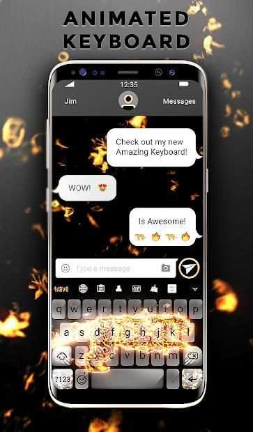 Cheetah Fire Animated Keyboard + Live Wallpaper screenshot 2