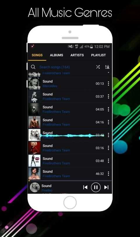 BlackPlayer Mp3 player स्क्रीनशॉट 4
