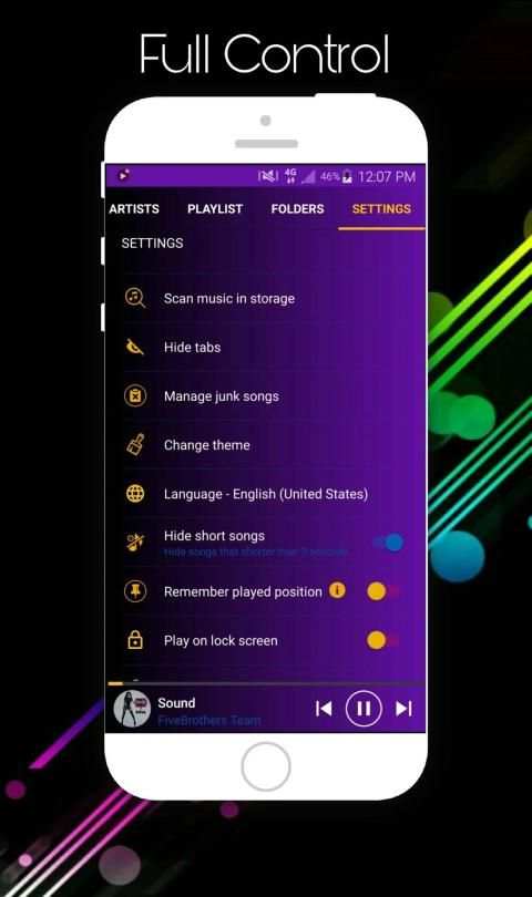BlackPlayer Mp3 player screenshot 1