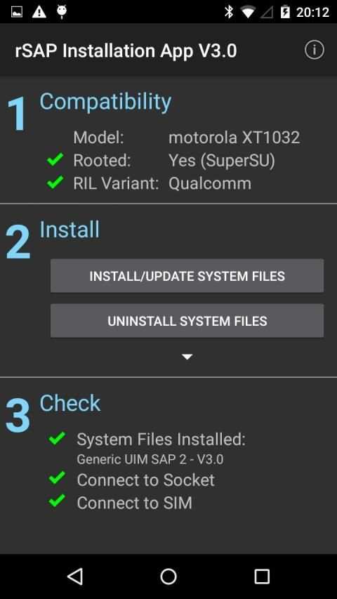 Bluetooth SIM Access Install स्क्रीनशॉट 1