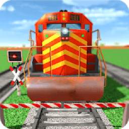 Real Railroad Train Crossing - Free Train Games