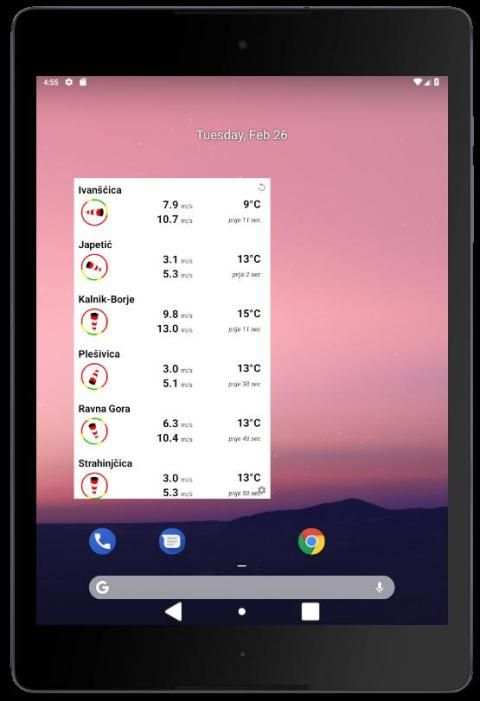 MMS4 Meteo Widget screenshot 2
