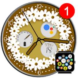Free Flower Watch Face Theme for Bubble Clouds