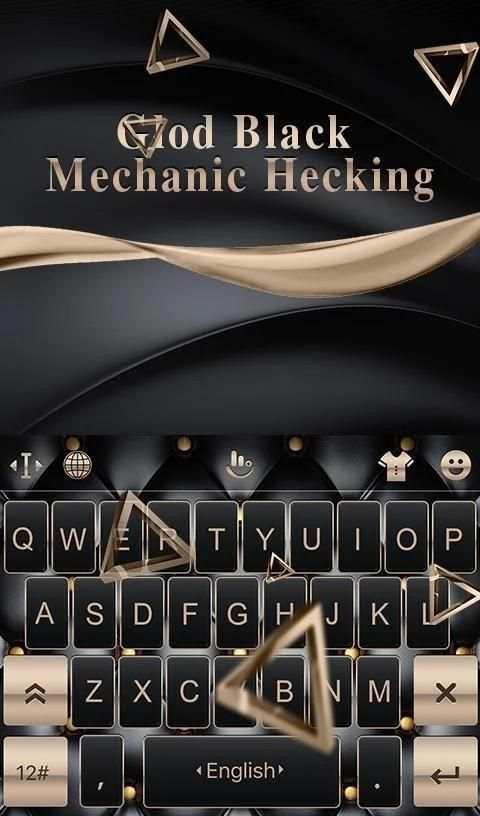 Glod Black Mechanic Hecking Tema Keyboard screenshot 4