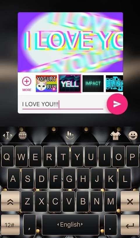 Glod Black Mechanic Hecking Tema Keyboard screenshot 1