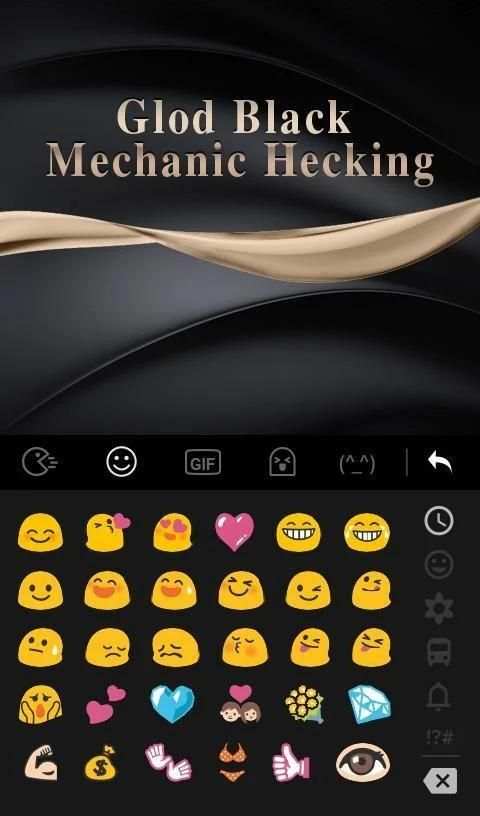 Glod Black Mechanic Hecking Tema Keyboard screenshot 3