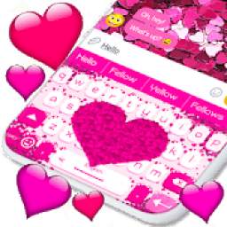 Pink Hearts Love Keyboard