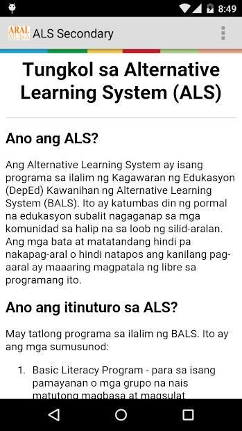 ALS Alternative Learning (HS) screenshot 4