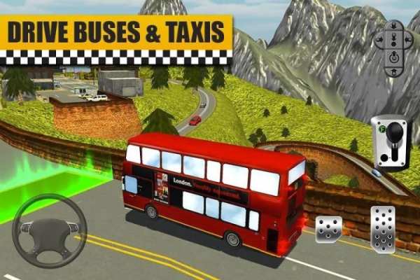 Bus & Taxi Driving Simulator स्क्रीनशॉट 13
