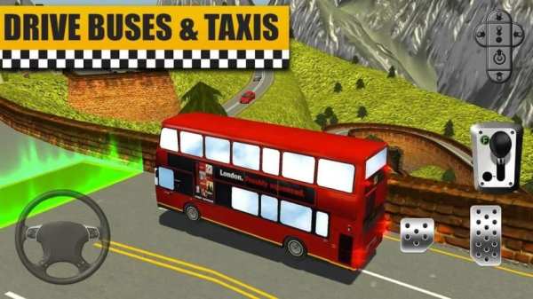 Bus & Taxi Driving Simulator स्क्रीनशॉट 3