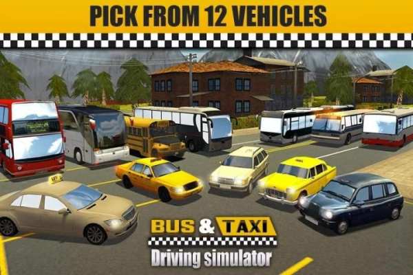 Bus & Taxi Driving Simulator स्क्रीनशॉट 11