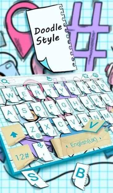 Doodle Style Keyboard Theme screenshot 2